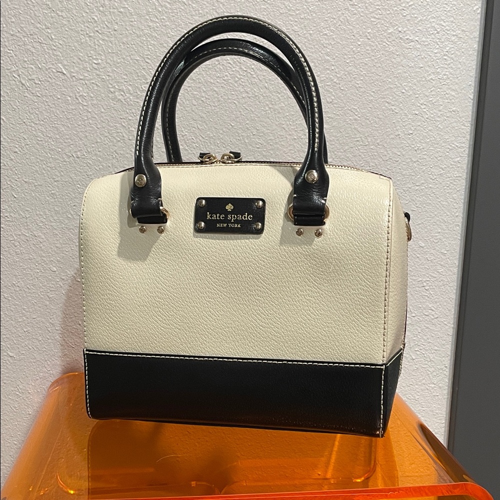 Kate Spade Two-Tone Black and Cream Satchel